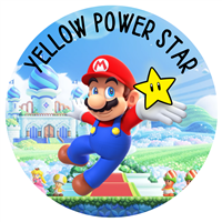 Yellow Power Star Badge