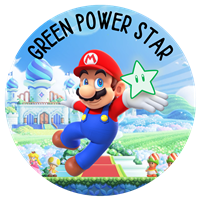 Green Power Star Badge